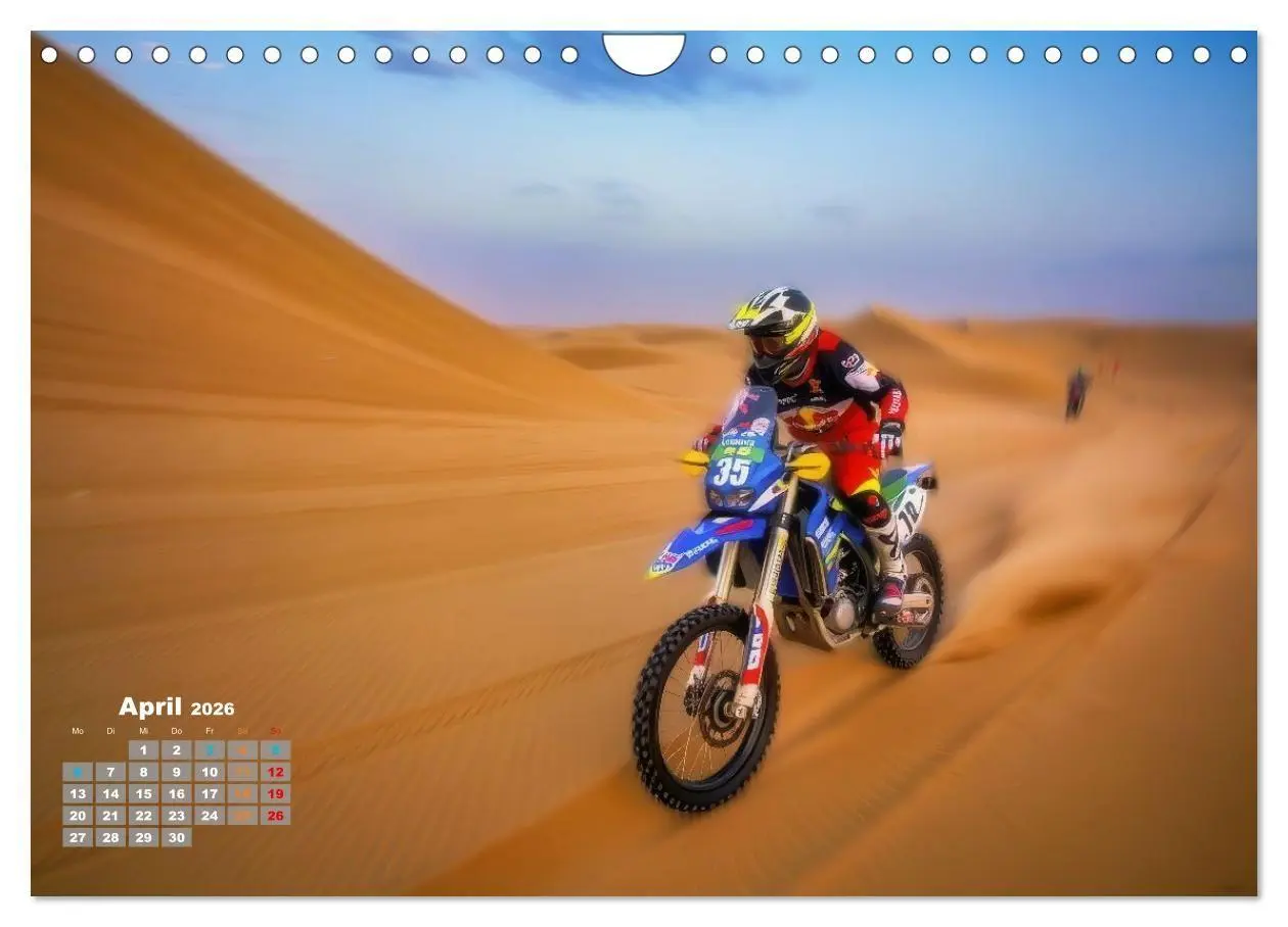 Bild: 9783516689877 | Wüstenrallye Dakar Motorrad (Wandkalender 2026 DIN A4 quer),...