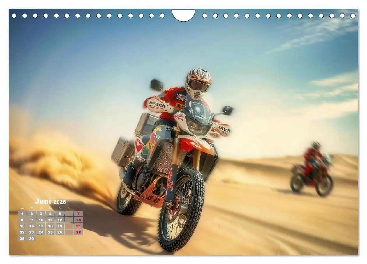 Bild: 9783516689877 | Wüstenrallye Dakar Motorrad (Wandkalender 2026 DIN A4 quer),...