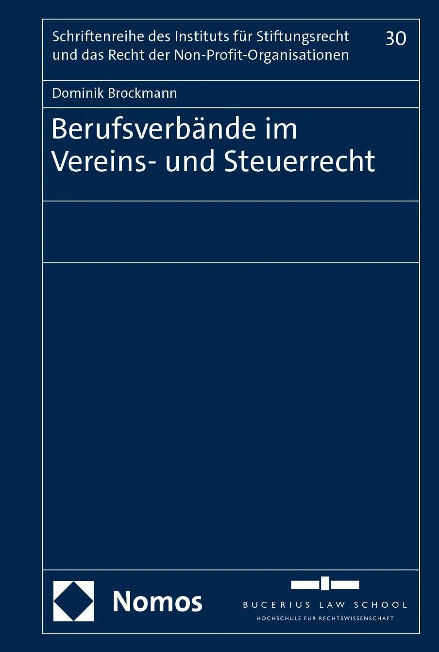 Cover: 9783756029877 | Berufsverbände im Vereins- und Steuerrecht | Dominik Brockmann | Buch