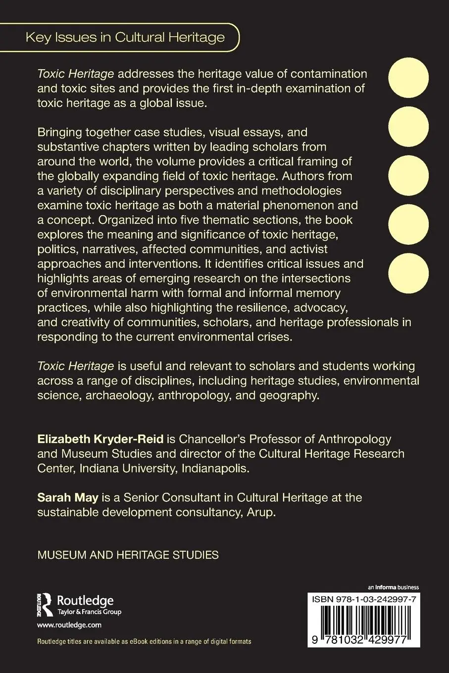 Rückseite: 9781032429977 | Toxic Heritage | Legacies, Futures, and Environmental Injustice | Buch