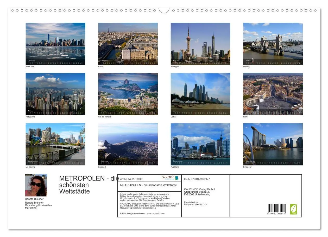 Bild: 9783457969977 | METROPOLEN - die schönsten Weltstädte (Wandkalender 2026 DIN A2...