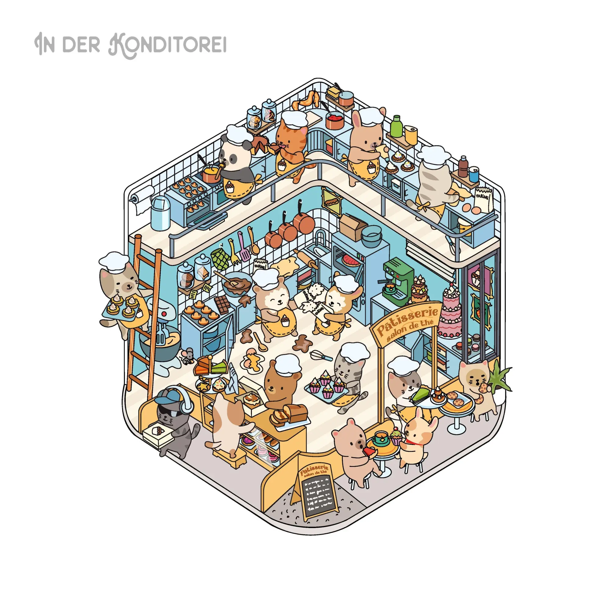 Bild: 9783625199977 | Mini-Sticker-Szenen - Cozy Mini-Shops | Alain Boyer | Taschenbuch
