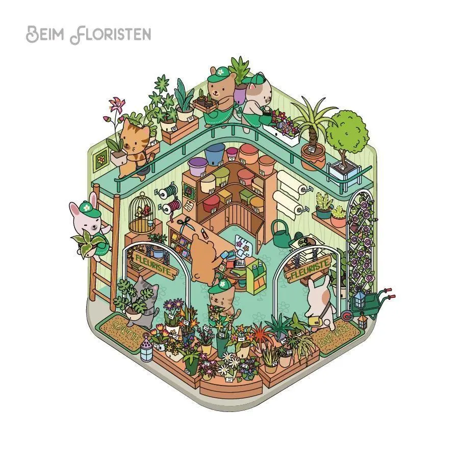 Bild: 9783625199977 | Mini-Sticker-Szenen - Cozy Mini-Shops | Alain Boyer | Taschenbuch