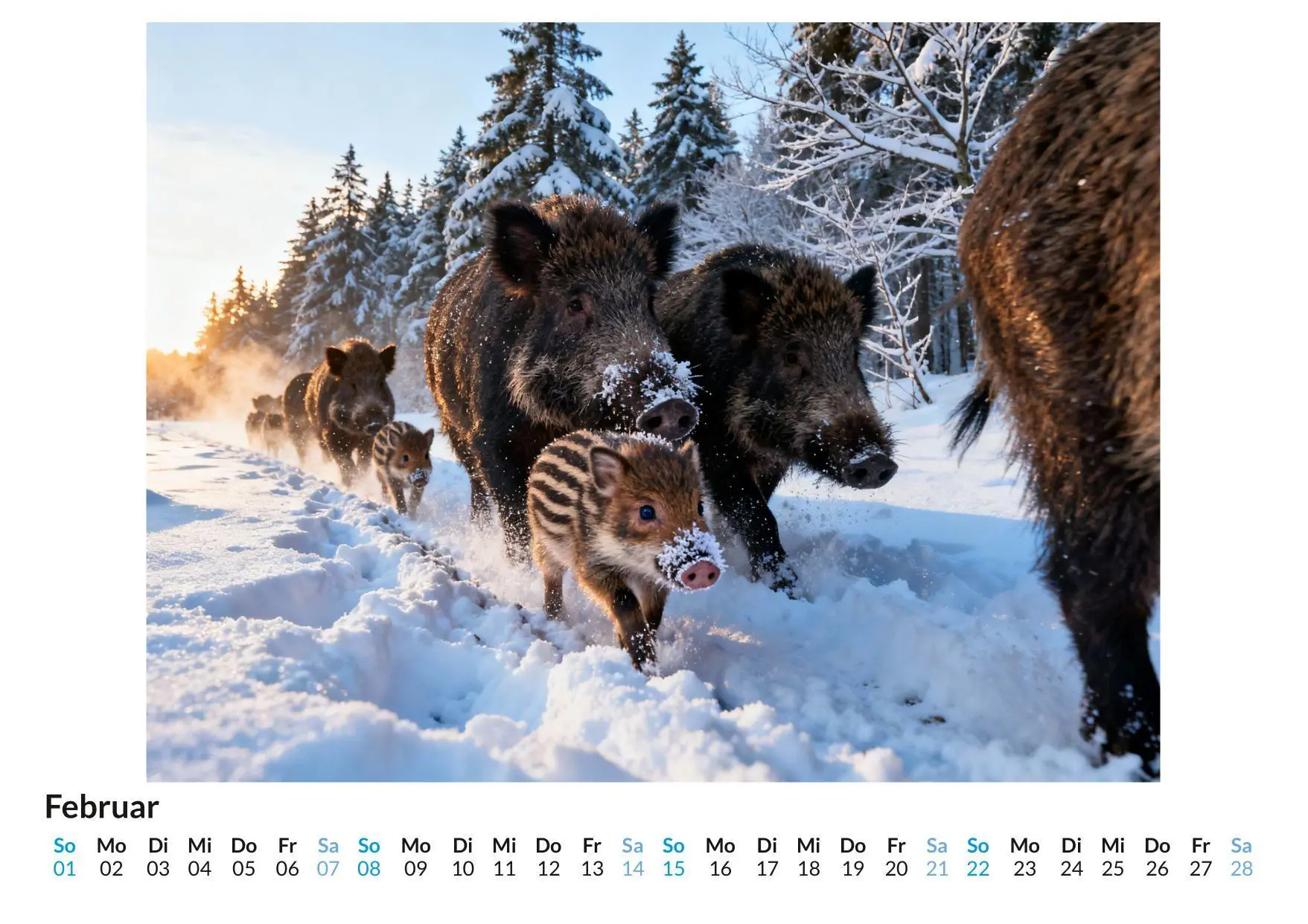 Bild: 9783695329977 | Wildschwein | Elias Werner | Kalender | Deutsch | 2026 | FlipFlop