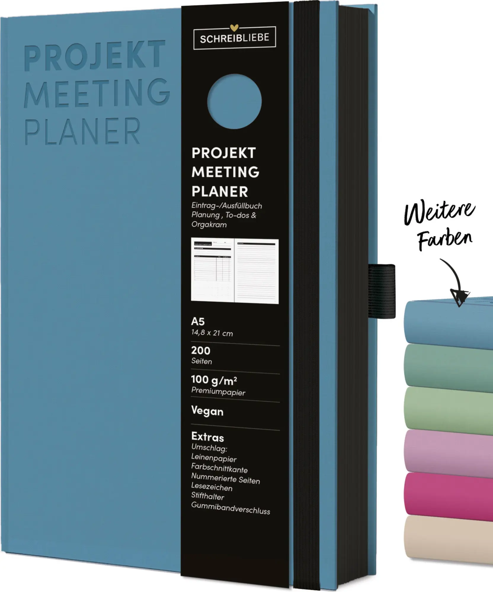 Cover: 9783731889977 | Projekt-Meeting-Planer Aqua | Verlag Korsch | Buch | 200 S. | Deutsch