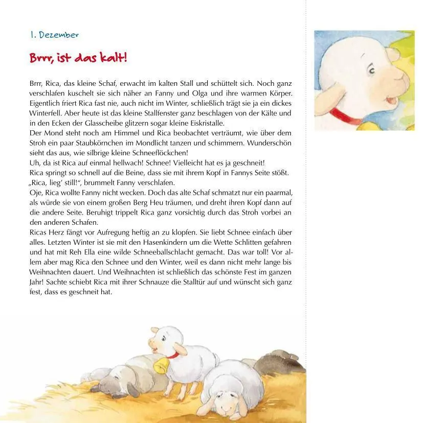 Bild: 9783780609977 | Neue Weihnachtsfreunde für Rica | Laura Lamping | Kalender | 24 S.