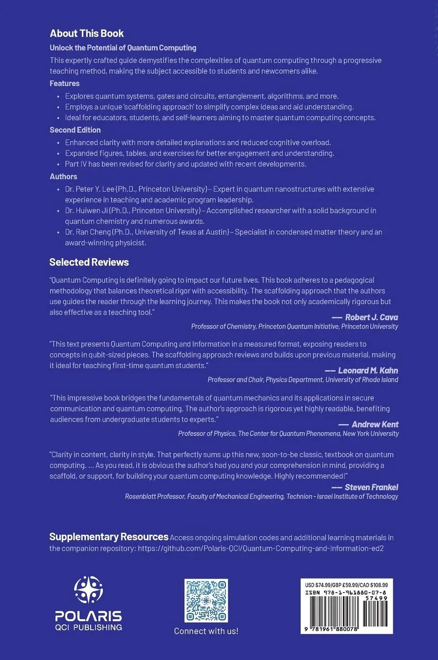 Rückseite: 9781961880078 | Quantum Computing and Information | A Scaffolding Approach (2e) | Buch
