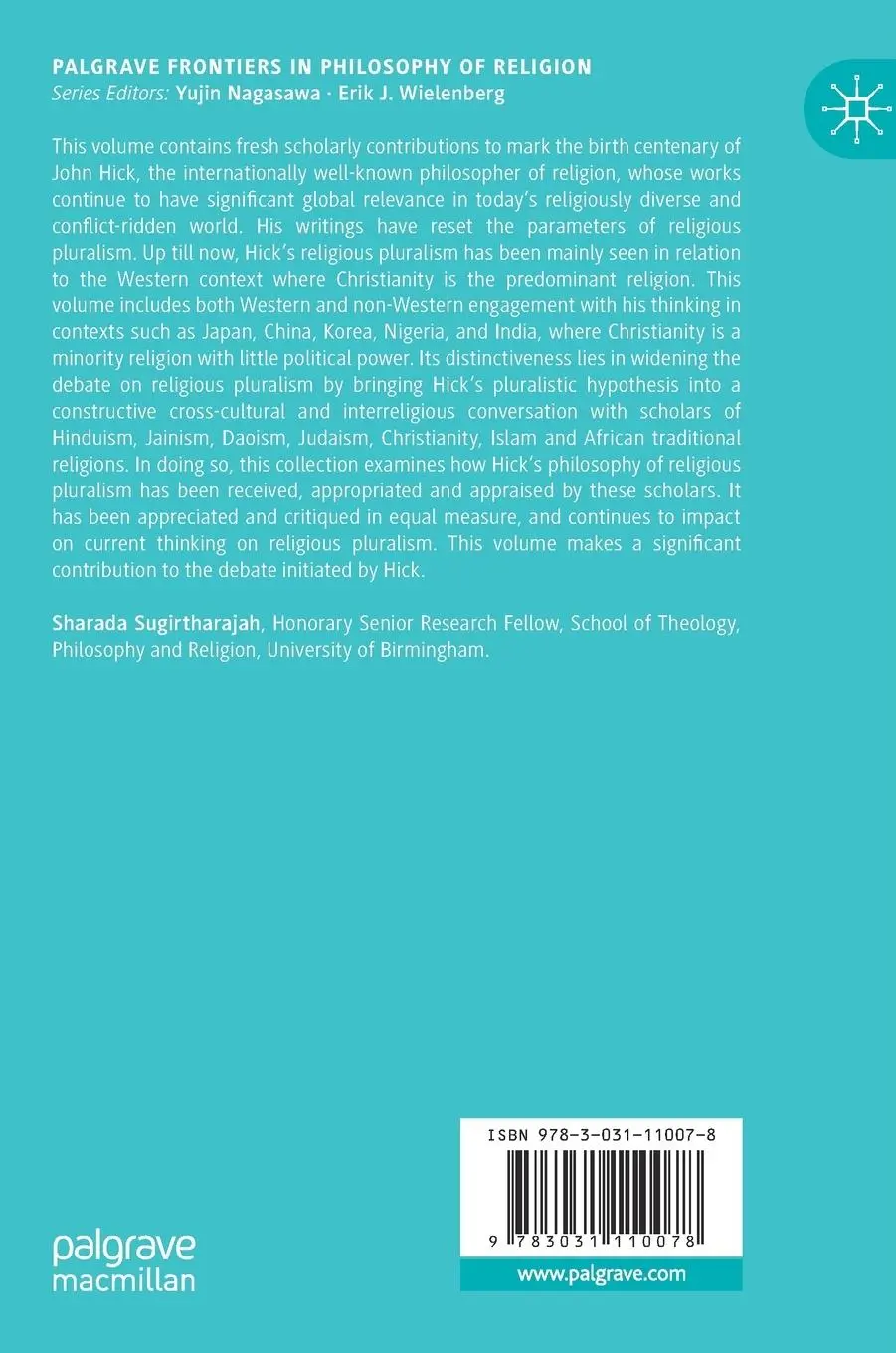 Rückseite: 9783031110078 | John Hick's Religious Pluralism in Global Perspective | Sugirtharajah