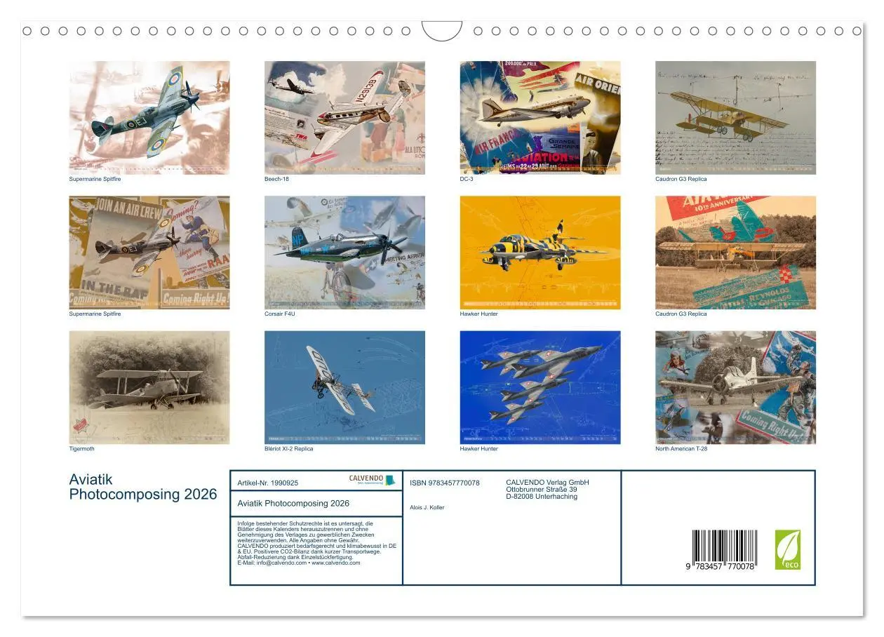 Bild: 9783457770078 | Aviatik Photocomposing 2026 (Wandkalender 2026 DIN A3 quer),...
