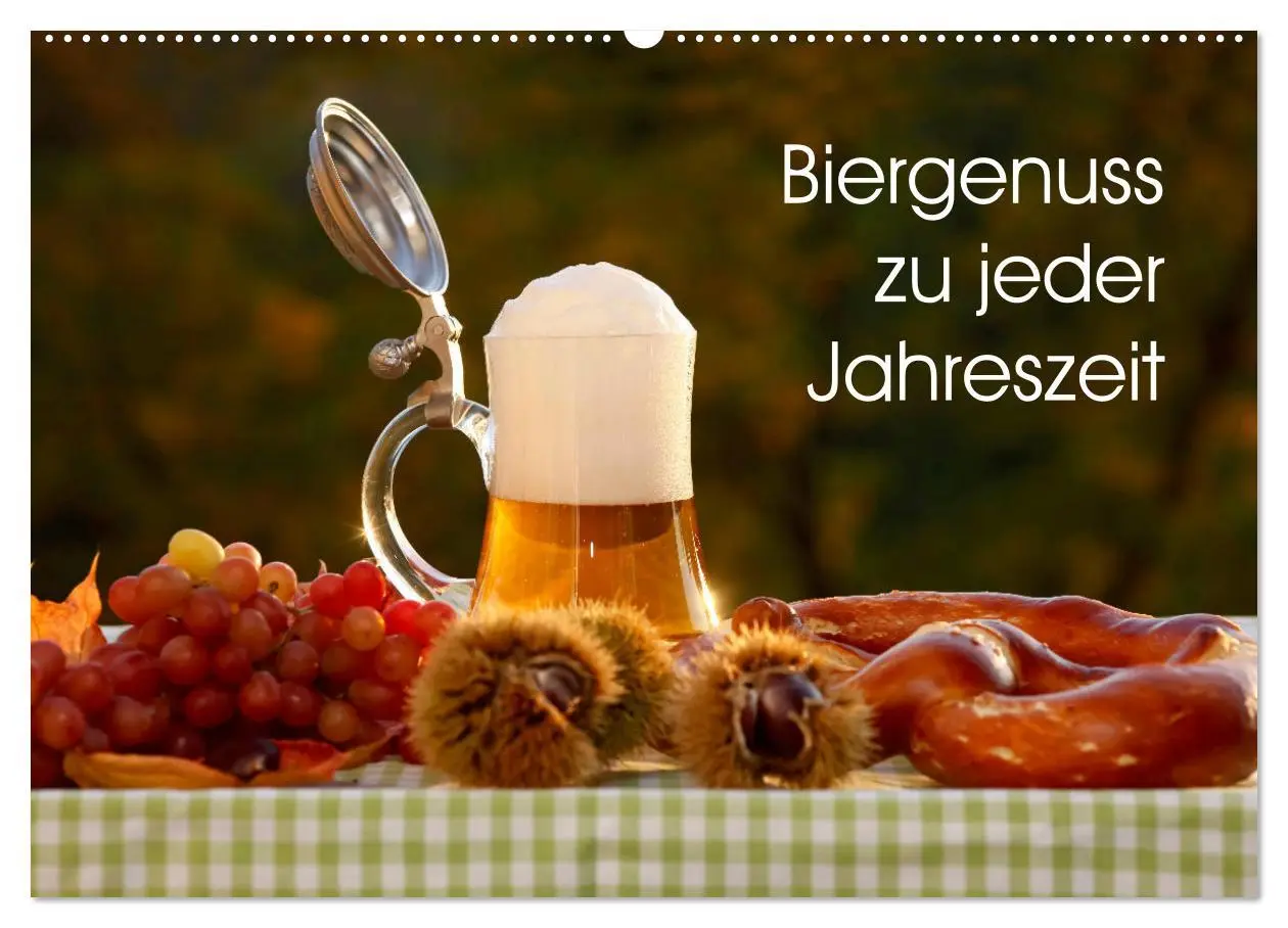Cover: 9783457840078 | Biergenuss zu jeder Jahreszeit (Wandkalender 2026 DIN A2 quer),...