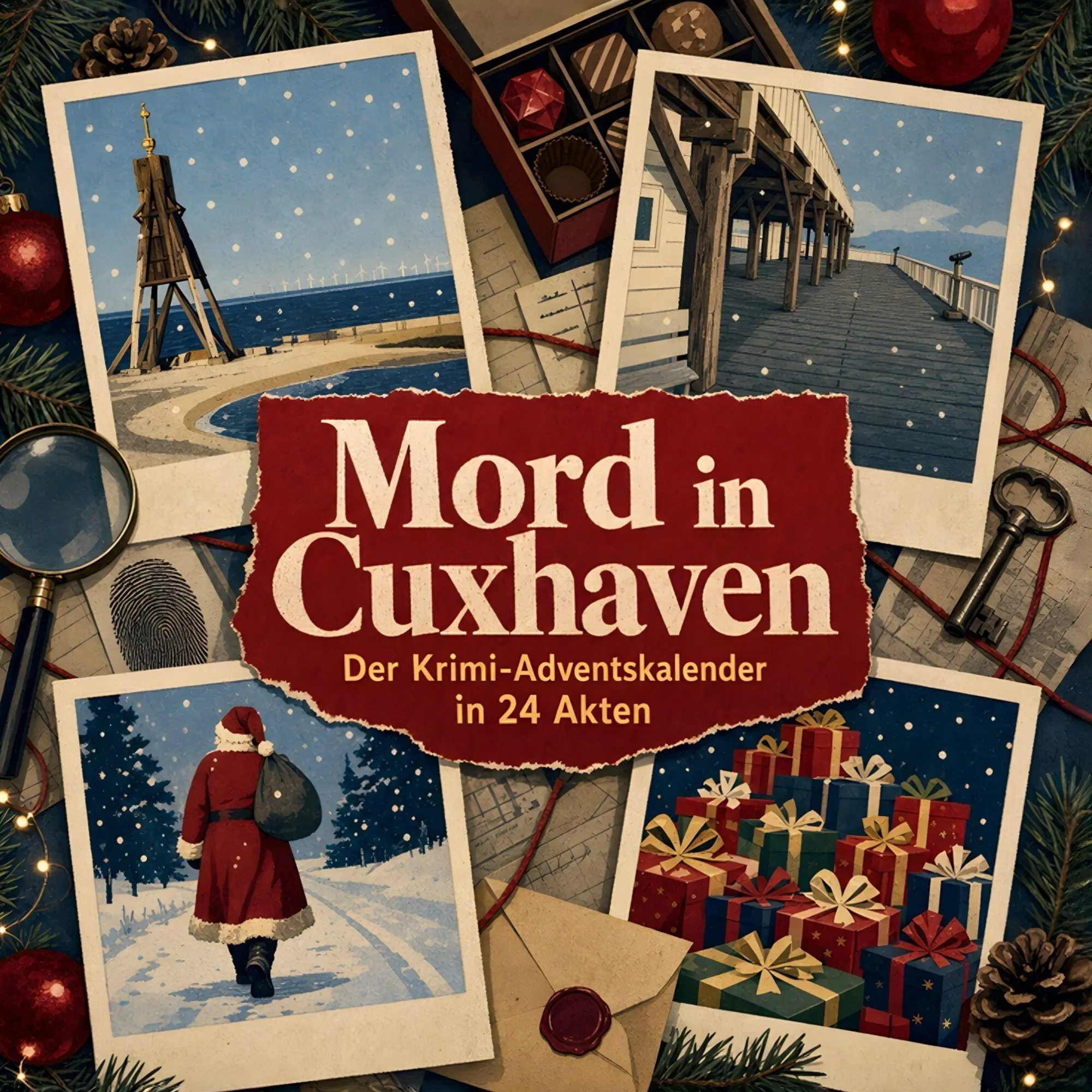 Cover: 9783696120078 | Mord in Cuxhaven | Der Krimi-Adventskalender in 24 Akten | Lina Kaiser
