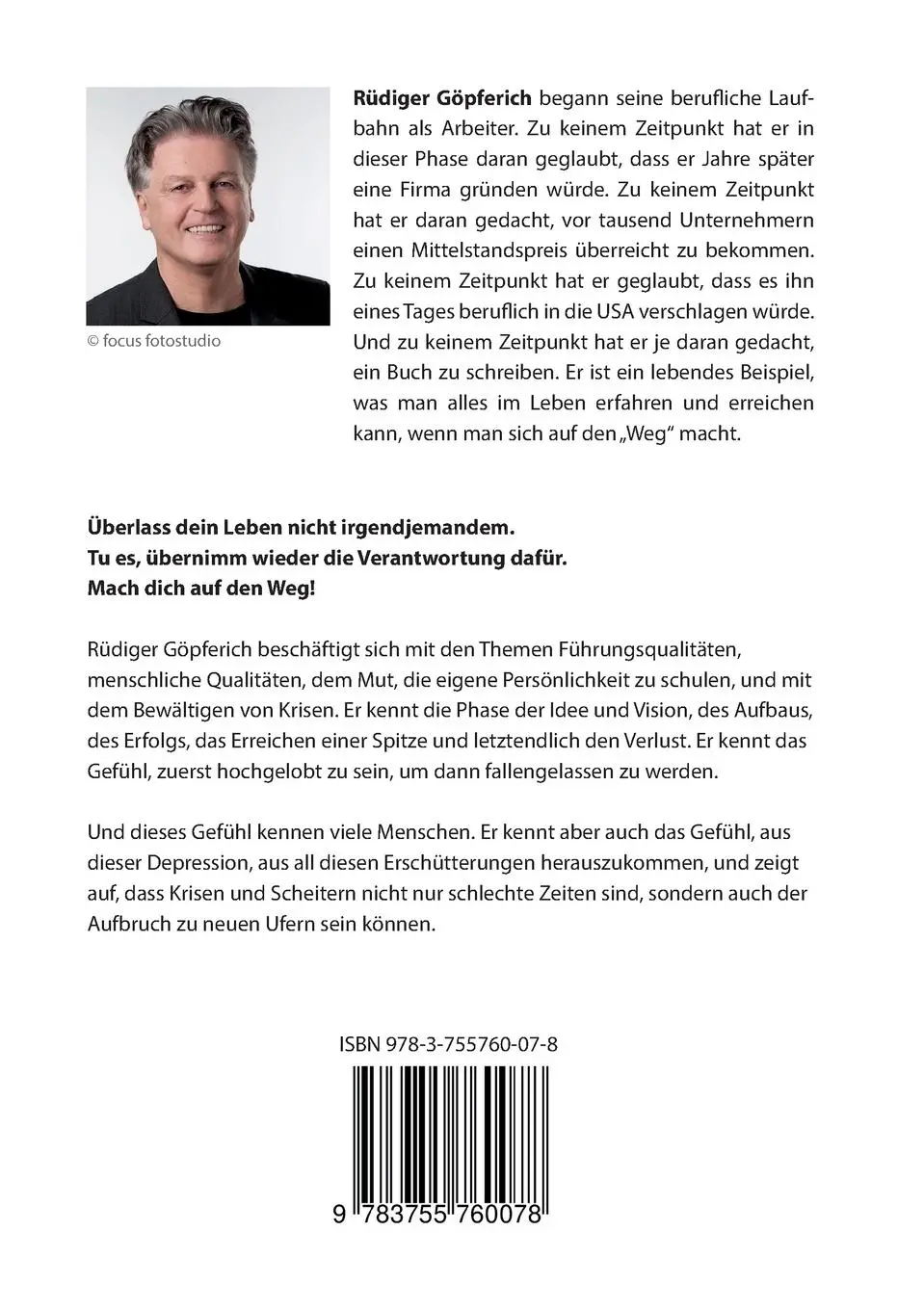Rückseite: 9783755760078 | Von Kraft und Krise | Der Weg zum Selbstmanagement | Rüdiger Göpferich