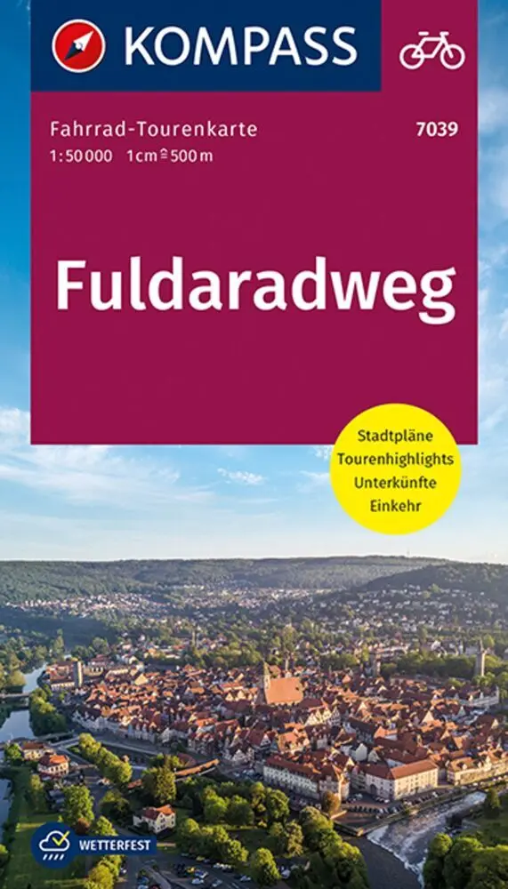 Cover: 9783991210078 | KOMPASS Fahrrad-Tourenkarte Fuldaradweg 1:50.000 | Buch | Leporello