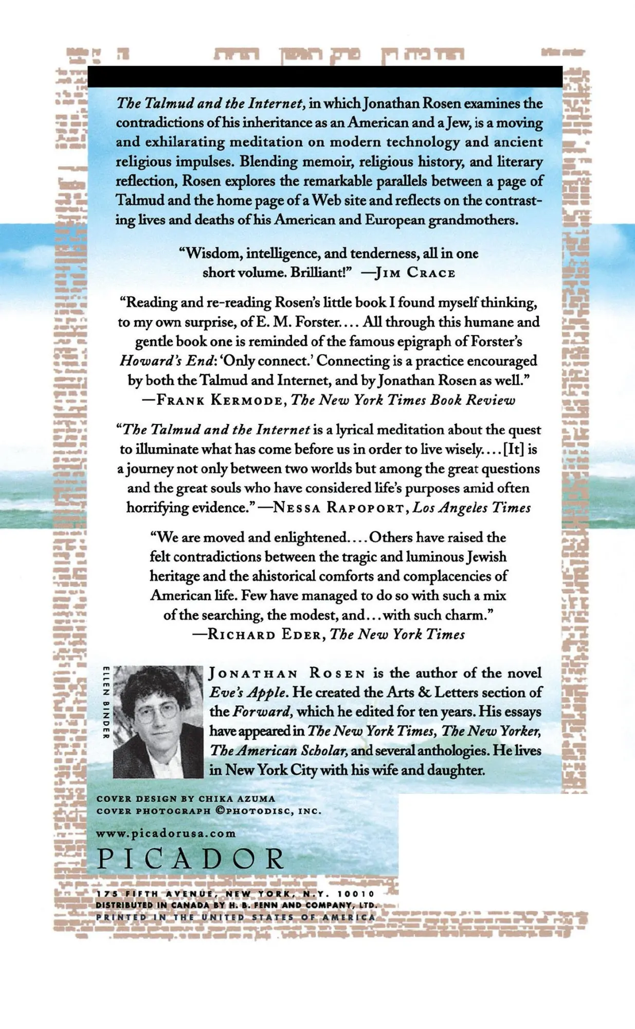 Rückseite: 9780312420178 | The Talmud and the Internet | A Journey Between Worlds | Rosen | Buch