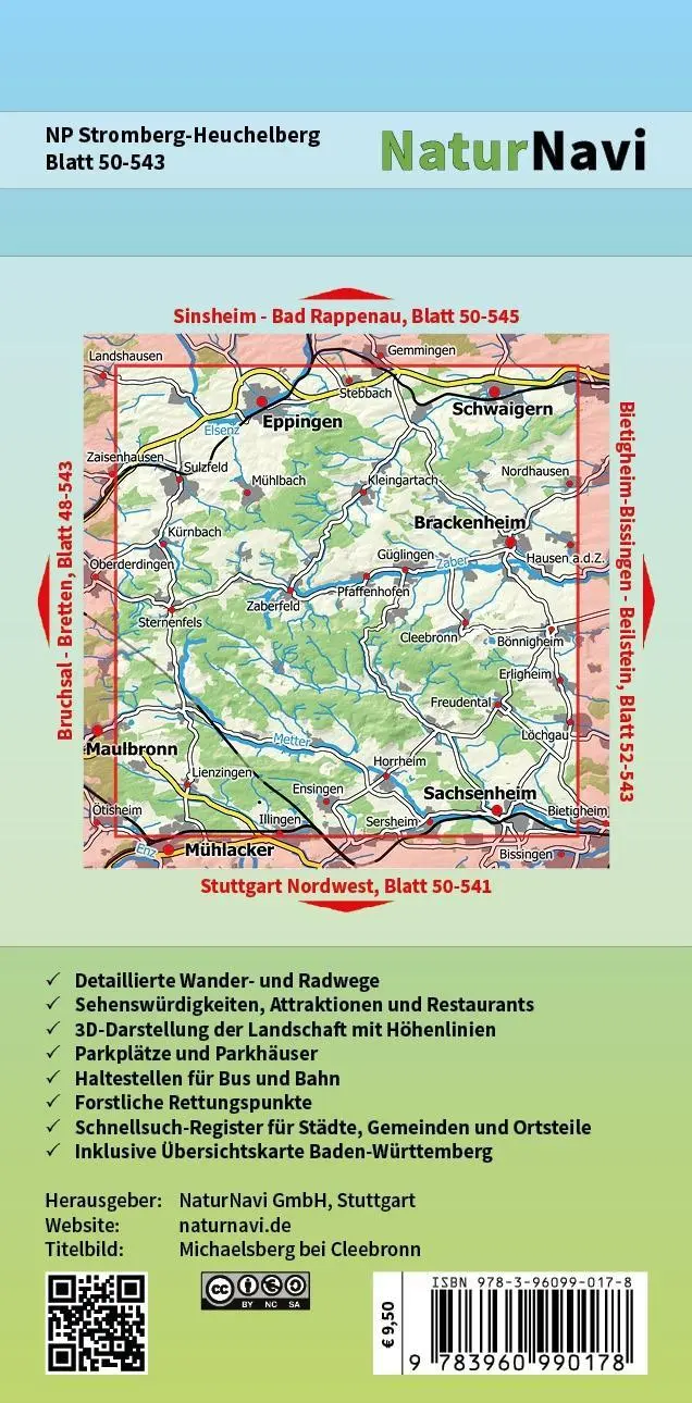 Bild: 9783960990178 | Naturpark Stromberg-Heuchelberg 1 : 25 000 | NaturNavi | (Land-)Karte