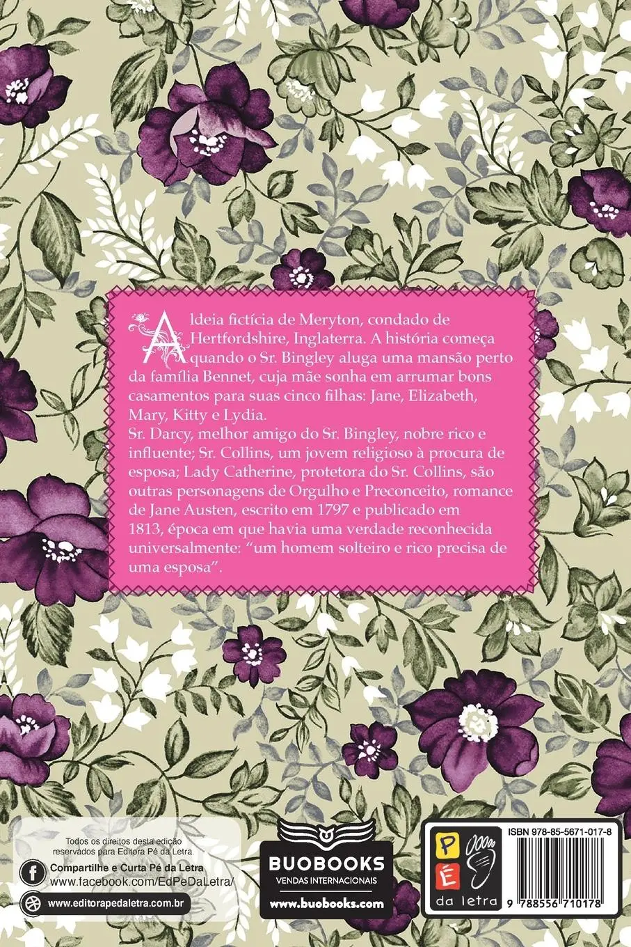 Rückseite: 9788556710178 | Orgulho e preconceito | Jane Austen | Taschenbuch | Portugiesisch