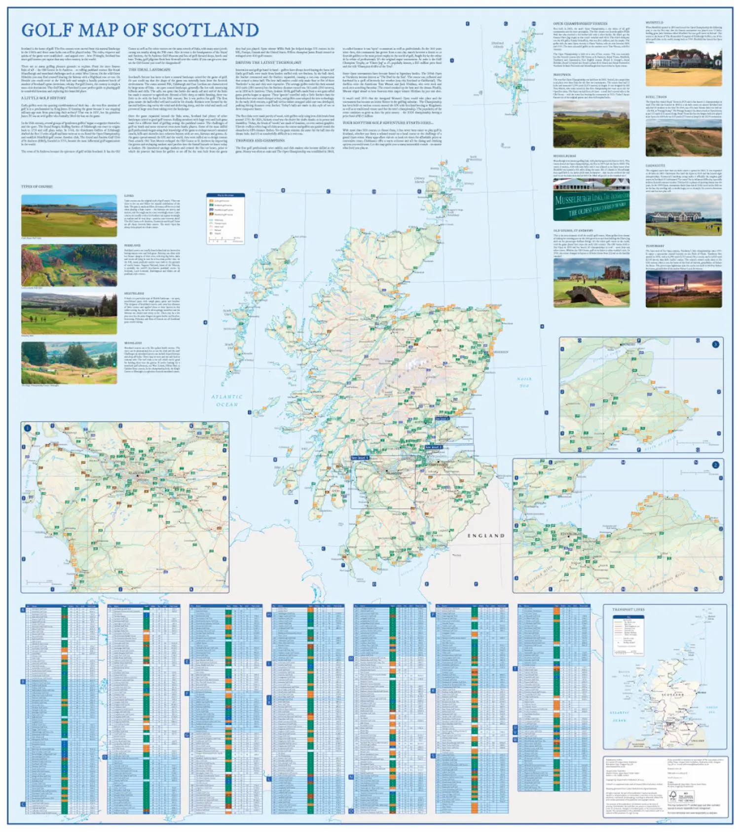 Bild: 9780008720278 | Collins Golf Map of Scotland | Collins Maps | (Land-)Karte | Englisch