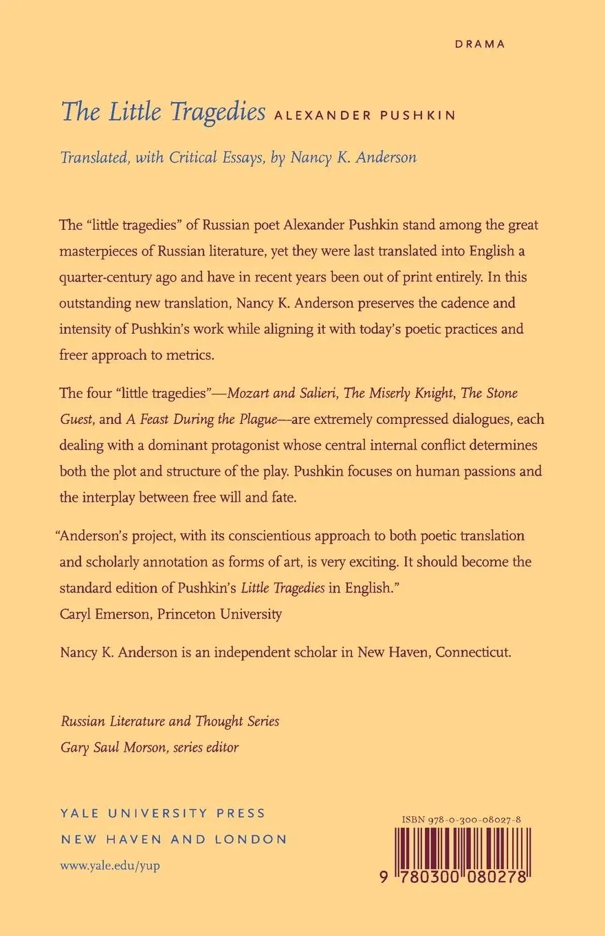 Rückseite: 9780300080278 | The Little Tragedies | Alexander Sergeyevich Pushkin | Taschenbuch