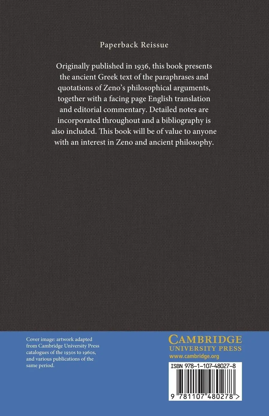 Rückseite: 9781107480278 | Zeno of Elea | H. D. P. Lee | Taschenbuch | Englisch | 2014