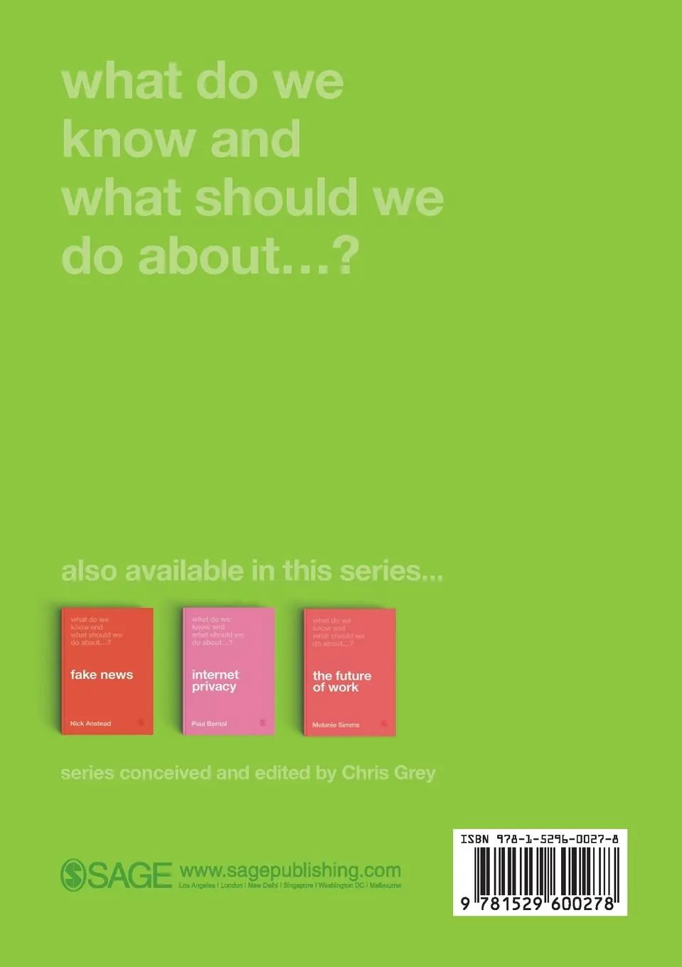 Rückseite: 9781529600278 | What Do We Know and What Should We Do About AI? | Ewa Luger | Buch