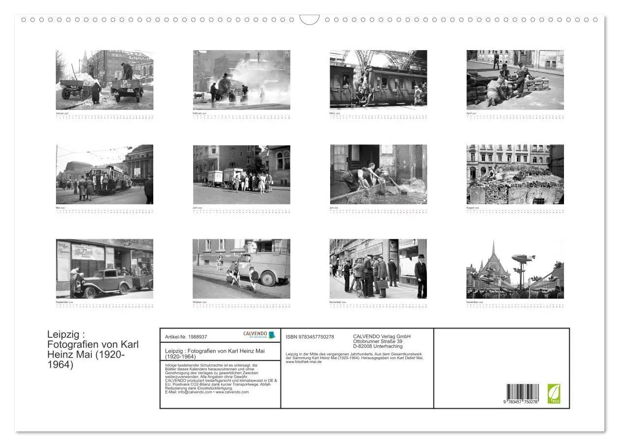 Bild: 9783457750278 | Leipzig : Fotografien von Karl Heinz Mai (1920-1964) (Wandkalender...
