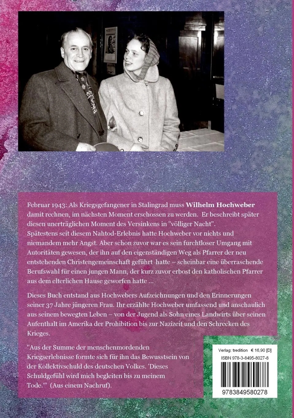 Rückseite: 9783849580278 | "Es wird nie mehr Nacht werden" | Elfriede Hochweber | Taschenbuch