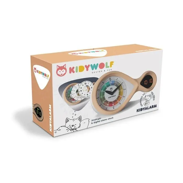 Bild: 5407009180378 | KIDYWOLF - Analoger &amp; digitaler Wecker rosa | 418037 | 2024 | KIDYWOLF