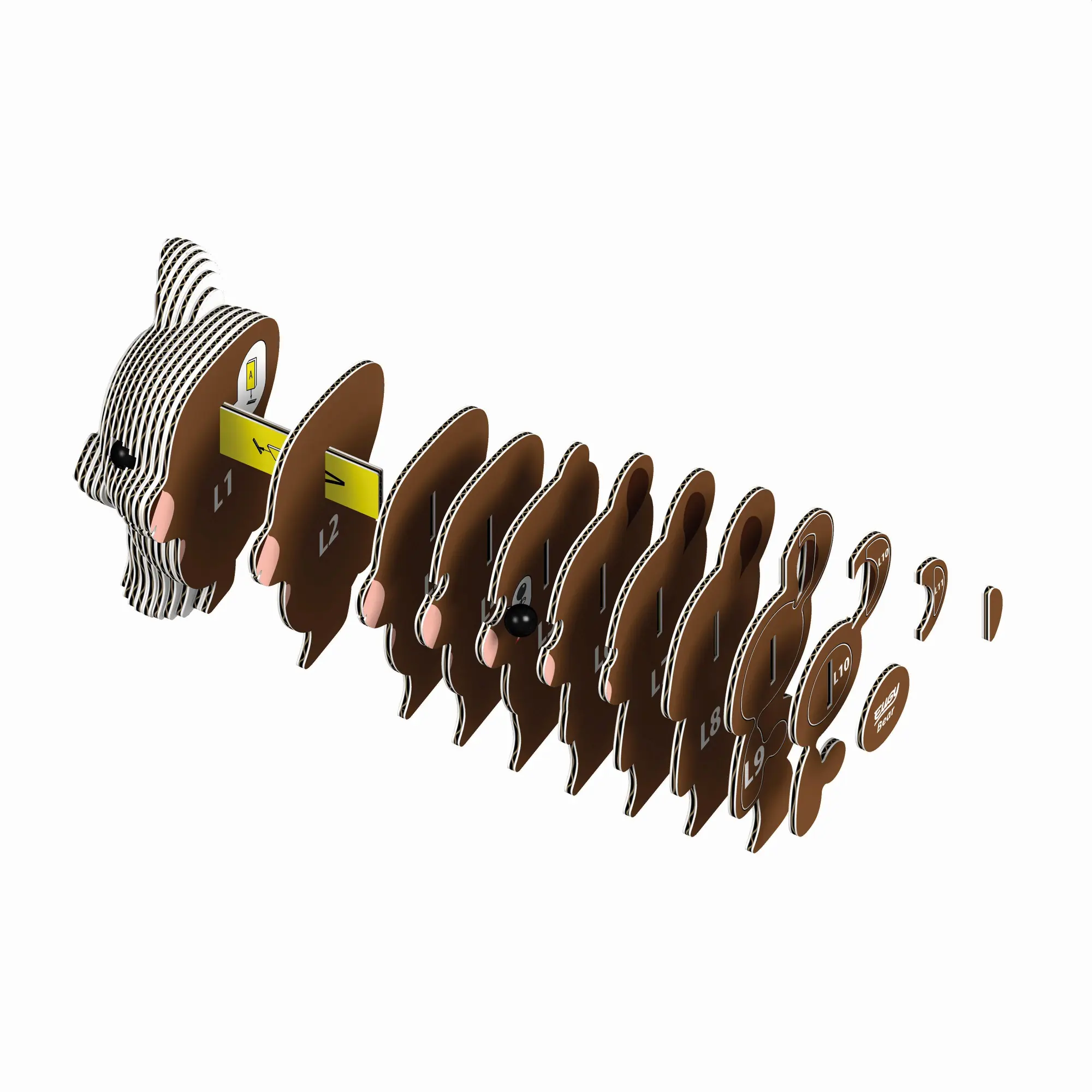 Bild: 9421035150378 | EUGY - 3D Bastelset Bär | Eugy | Kit (Bastelset) | 650039 | Deutsch