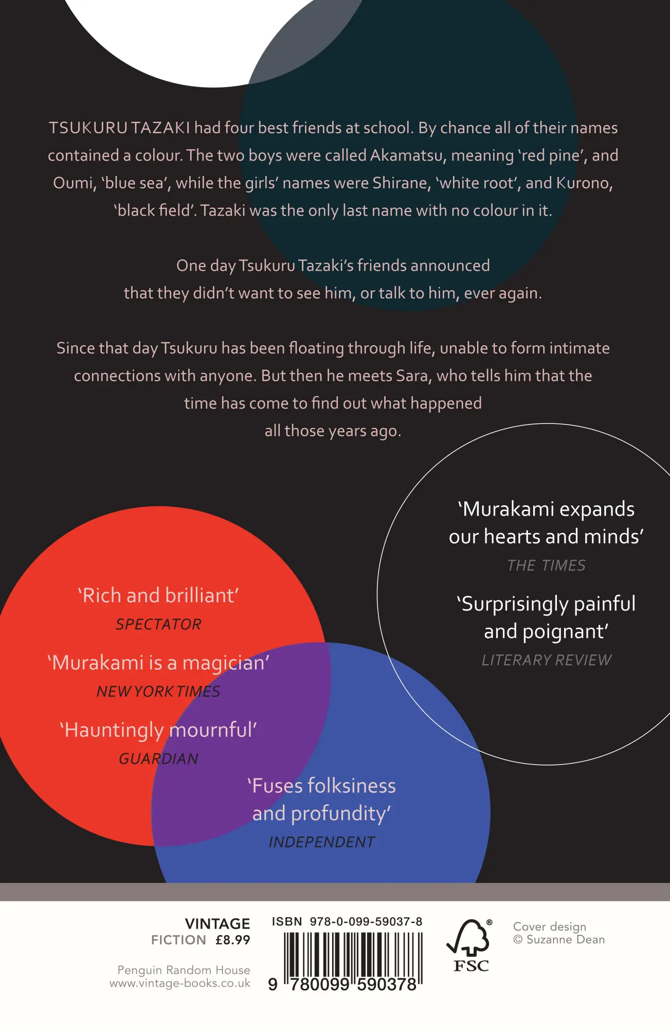 Rückseite: 9780099590378 | Colorless Tsukuru Tazaki and His Years of Pilgrimage | Haruki Murakami