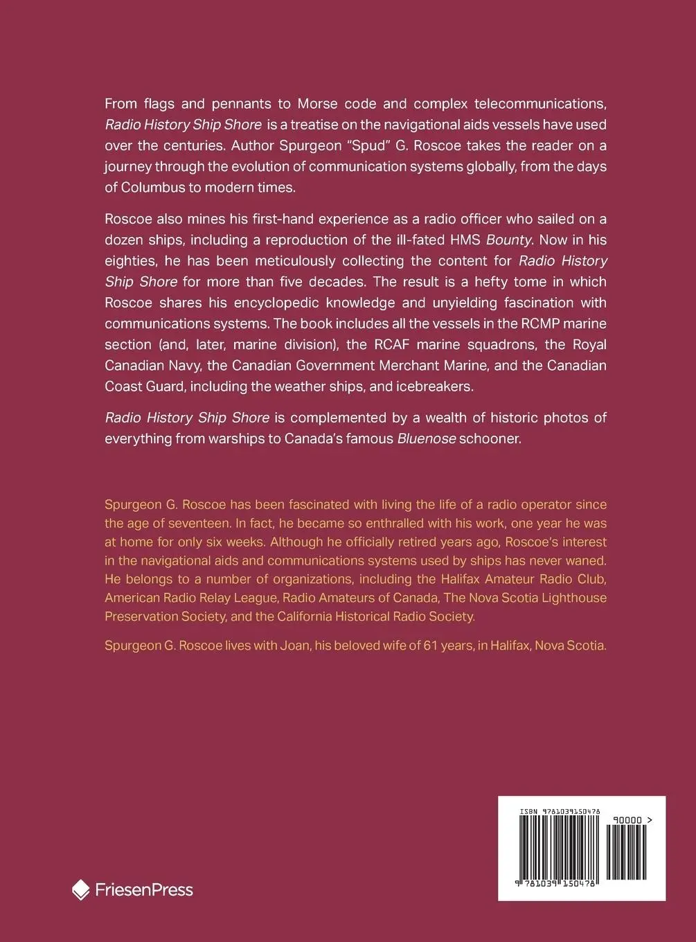 Rückseite: 9781039150478 | Radio History Ship Shore | Spurgeon G. Roscoe | Buch | Englisch | 2022