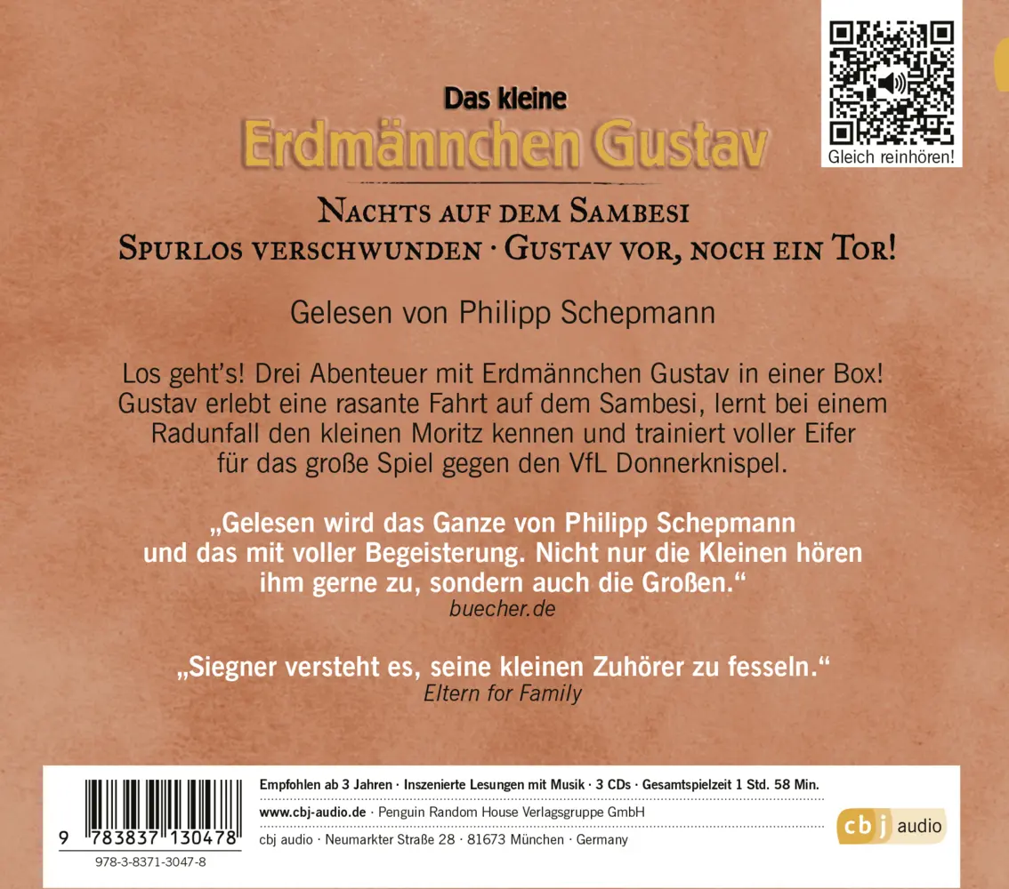 Bild: 9783837130478 | Das kleine Erdmännchen Gustav in drei spannenden Abenteuern | Siegner