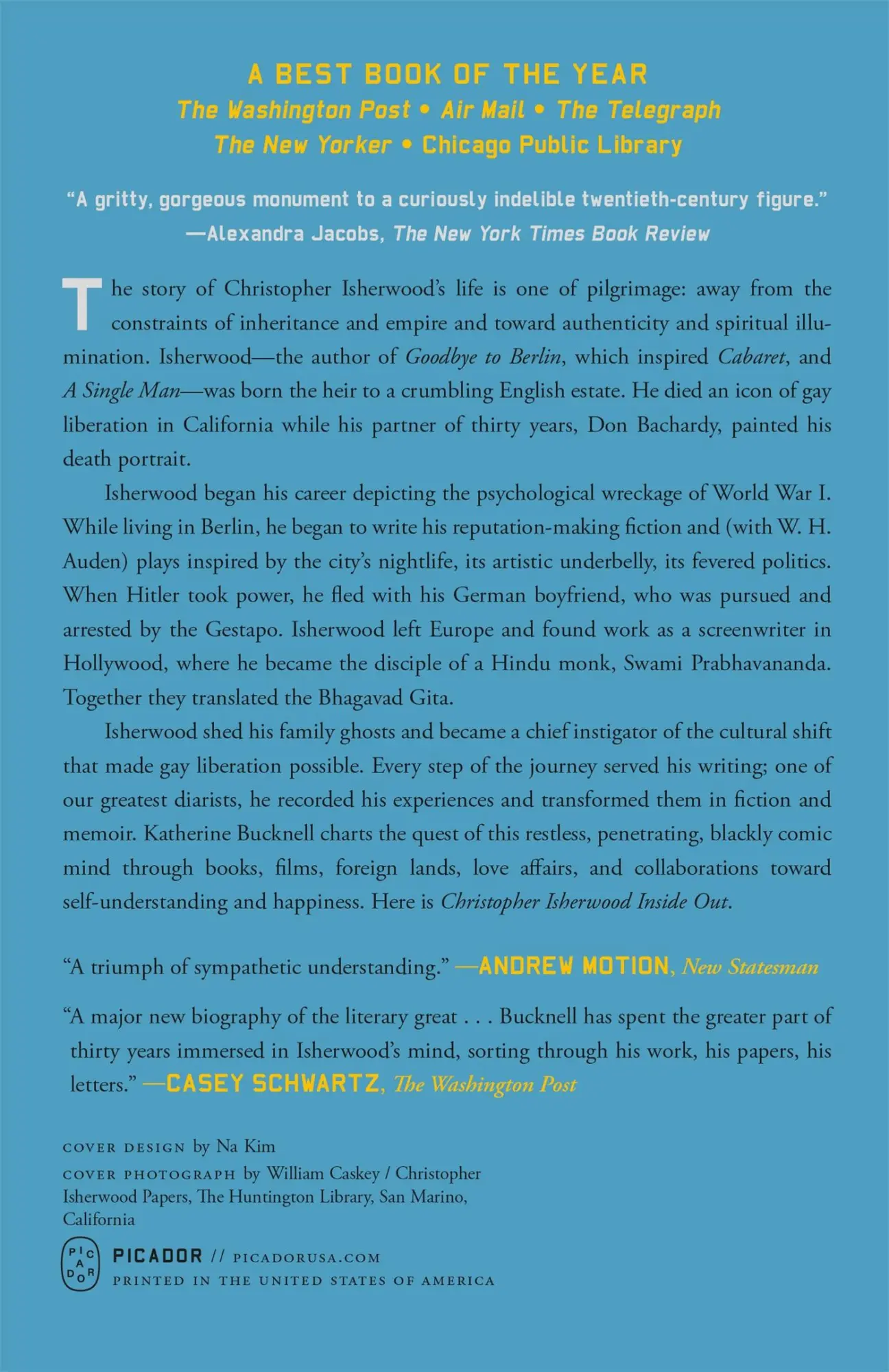 Rückseite: 9781250390578 | Christopher Isherwood Inside Out | Katherine Bucknell | Taschenbuch