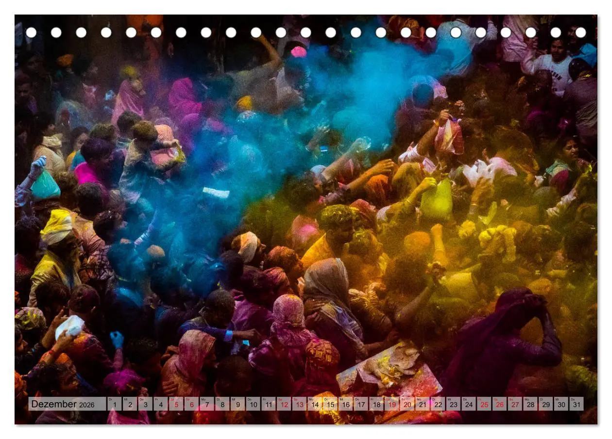 Bild: 9783457720578 | Indien - Spektakel der Farben (Tischkalender 2026 DIN A5 quer),...