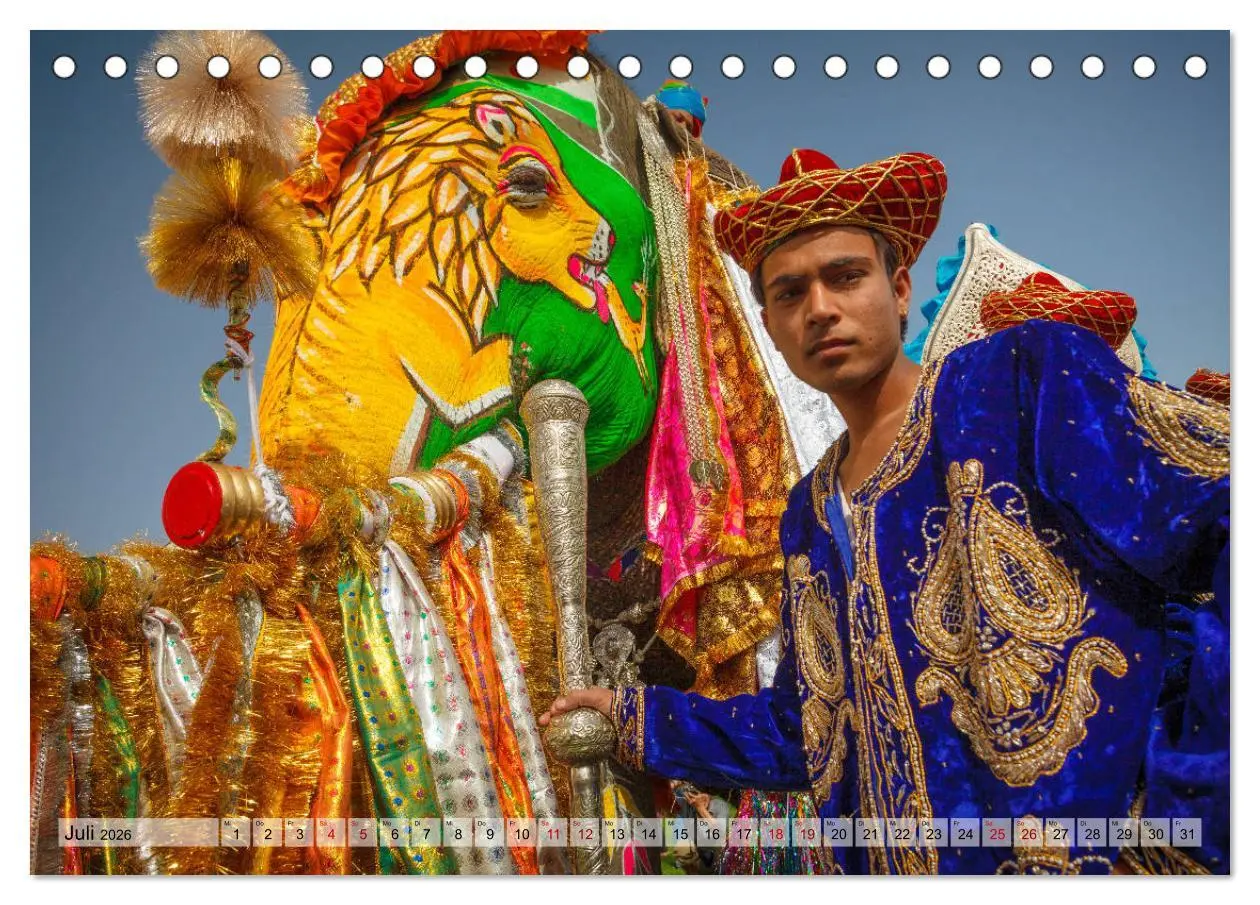 Bild: 9783457720578 | Indien - Spektakel der Farben (Tischkalender 2026 DIN A5 quer),...