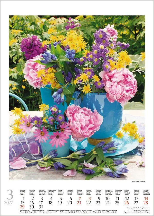 Bild: 9783819300578 | Blumenträume 2027 | Verlag Korsch | Kalender | Spiralbindung | 13 S.