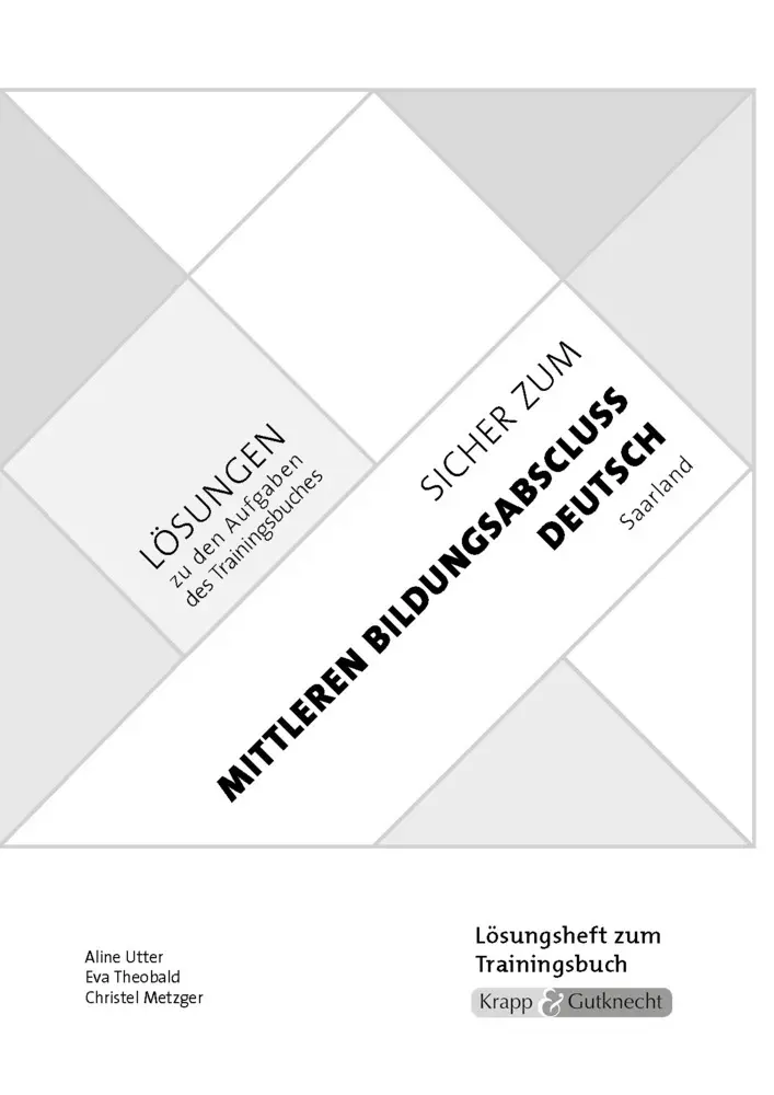 Cover: 9783963230578 | Sicher zum Mittleren Bildungsabschluss Deutsch Saarland | Lösungsheft