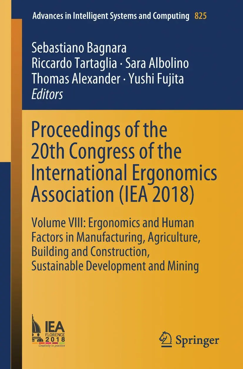 Cover: 9783319960678 | Proceedings of the 20th Congress of the International Ergonomics...