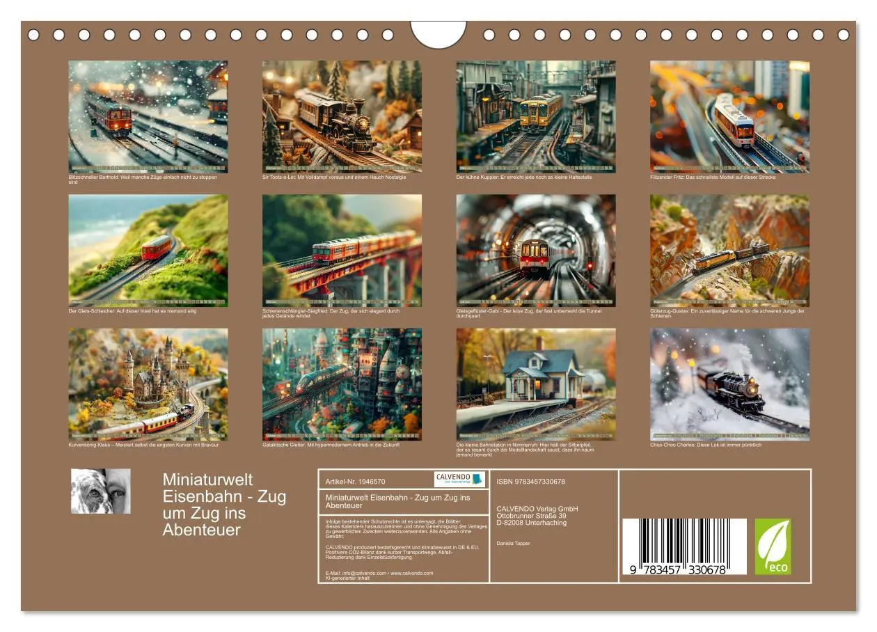 Bild: 9783457330678 | Miniaturwelt Eisenbahn - Zug um Zug ins Abenteuer (Wandkalender...