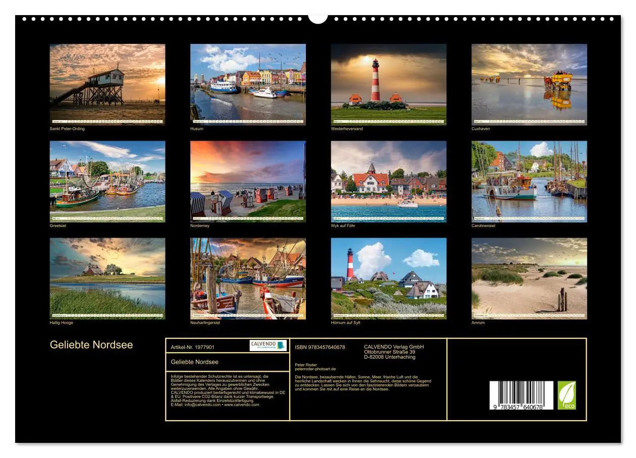 Bild: 9783457640678 | Geliebte Nordsee (Wandkalender 2026 DIN A2 quer), CALVENDO...