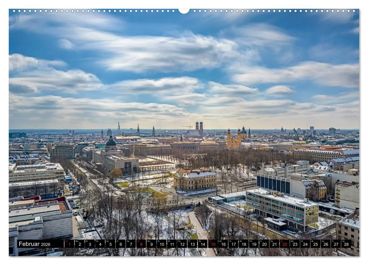 Bild: 9783457710678 | Mein München aus der Luft (hochwertiger Premium Wandkalender 2026...