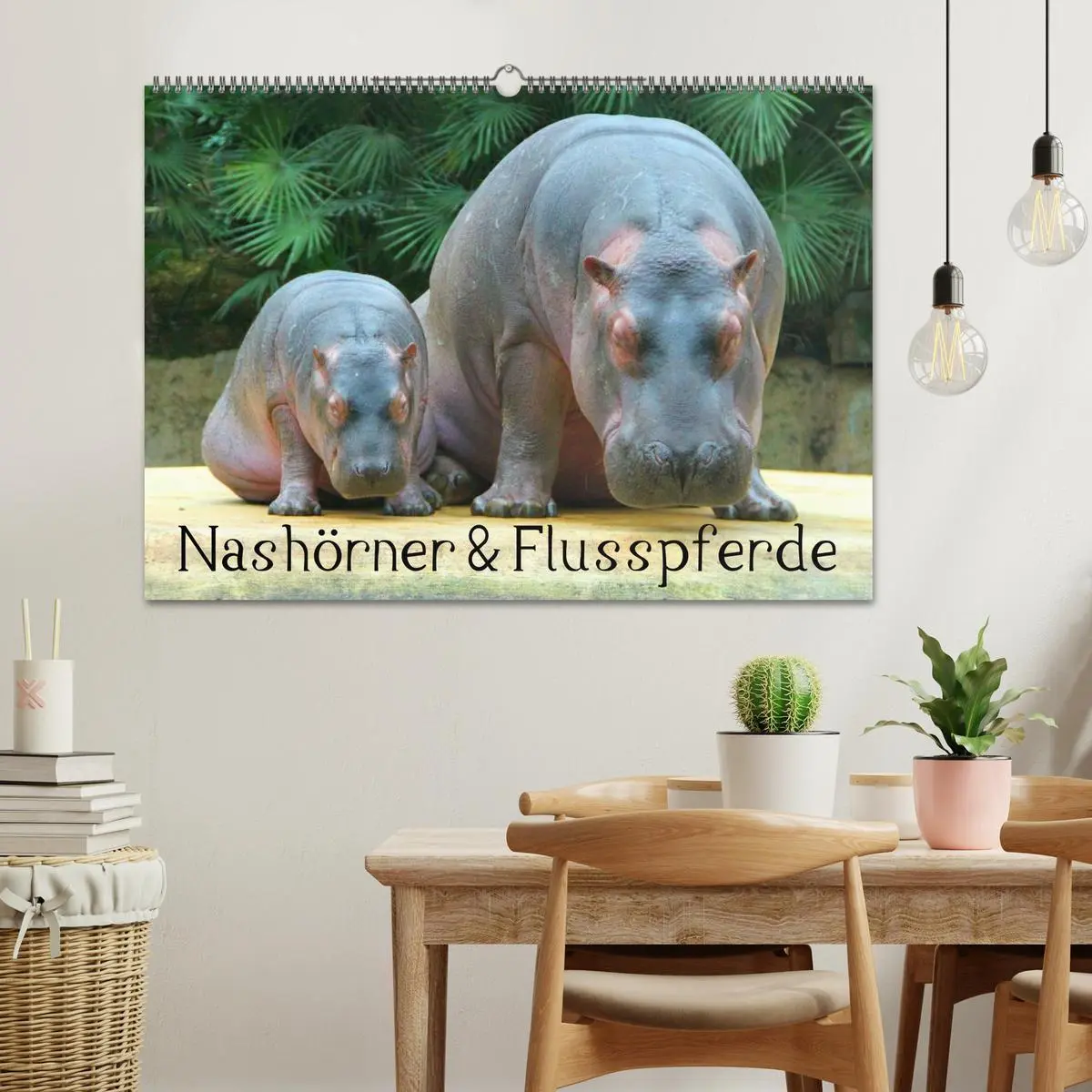 Bild: 9783516110678 | Nashörner &amp; Flusspferde (Wandkalender 2026 DIN A2 quer), CALVENDO...