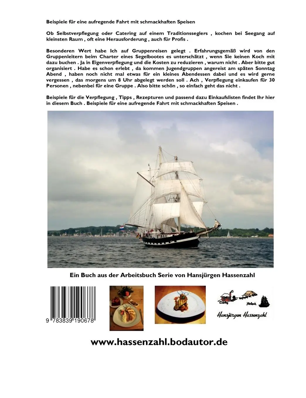 Rückseite: 9783839190678 | Verpflegung an Bord eines Segelschiffes | Hansjürgen Hassenzahl | Buch