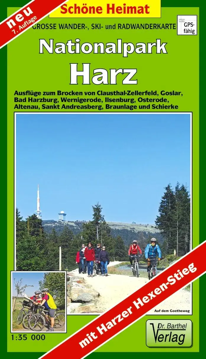 Cover: 9783895910678 | Große Wander-, Ski- und Radwanderkarte Nationalpark Harz 1 : 35 000