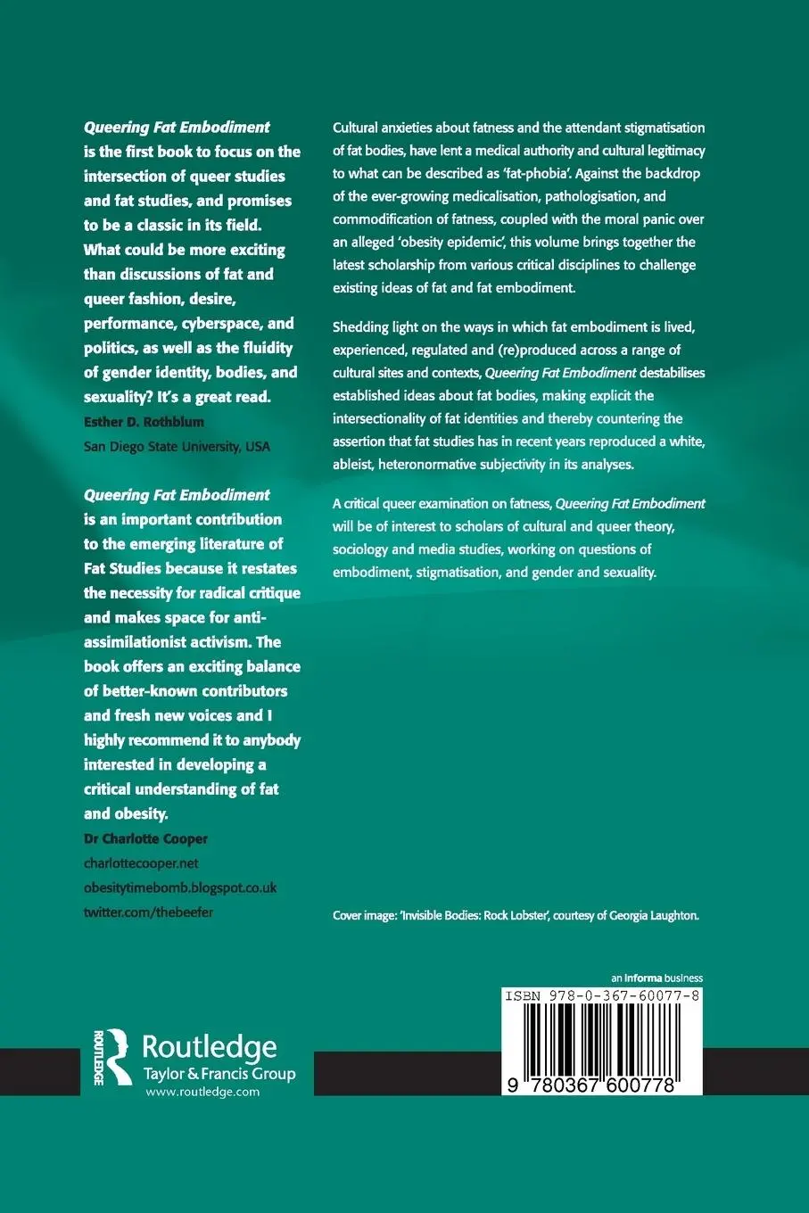 Rückseite: 9780367600778 | Queering Fat Embodiment | Cat Pausé (u. a.) | Taschenbuch | Englisch