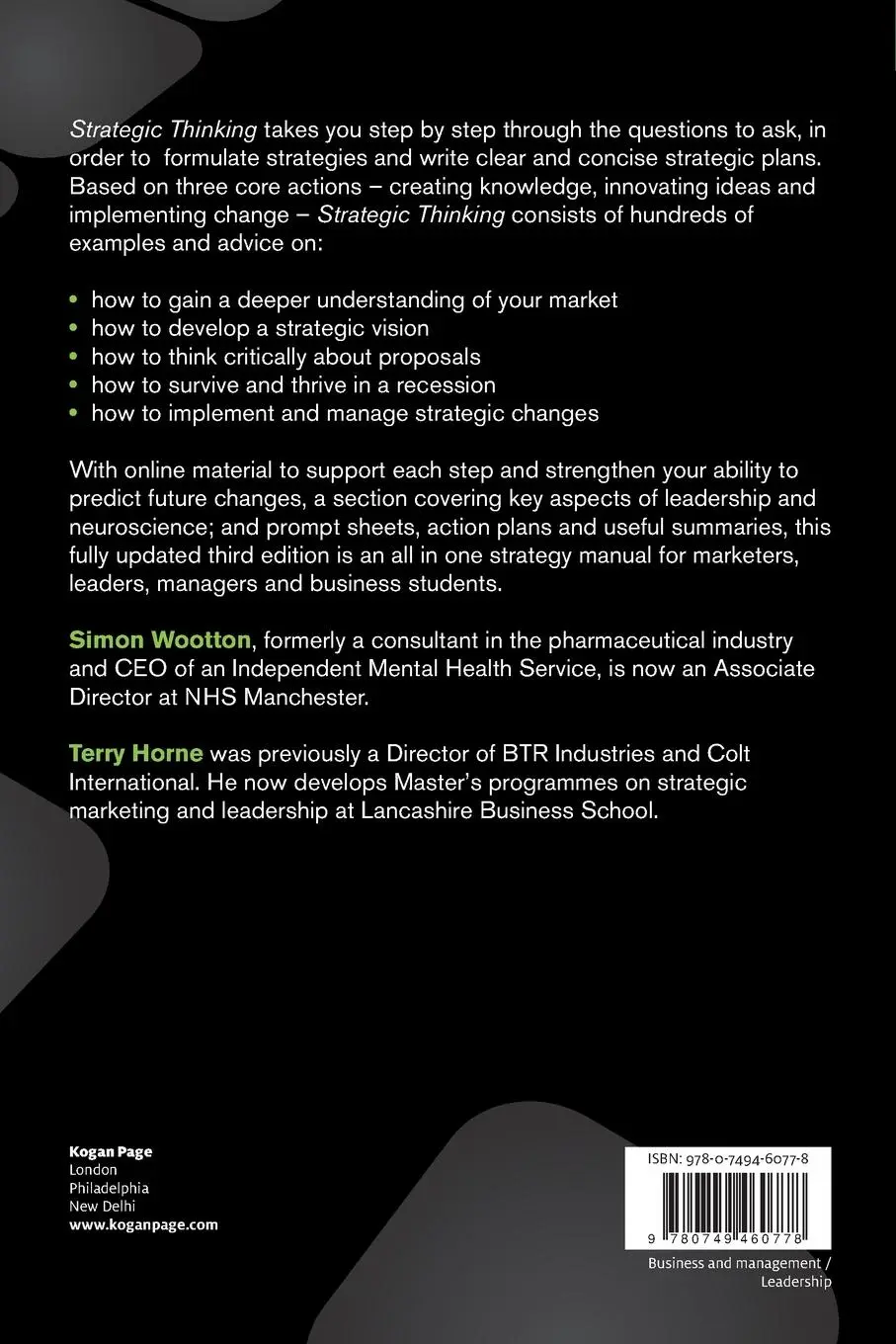 Rückseite: 9780749460778 | Strategic Thinking | Simon Wootton (u. a.) | Taschenbuch | Englisch