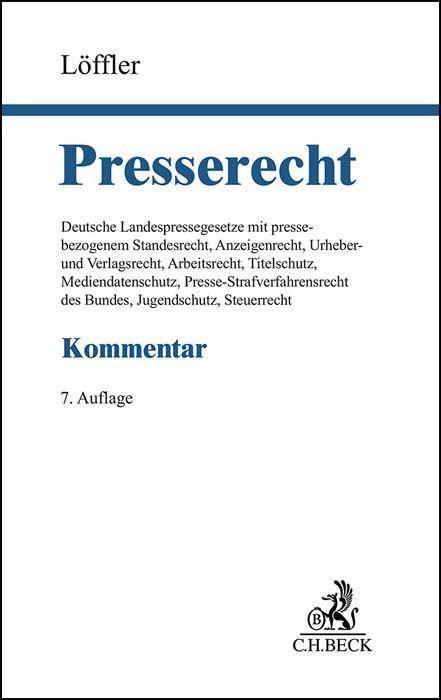 Cover: 9783406760778 | Presserecht | Martin Löffler (u. a.) | Buch | XXXIV | Deutsch | 2023