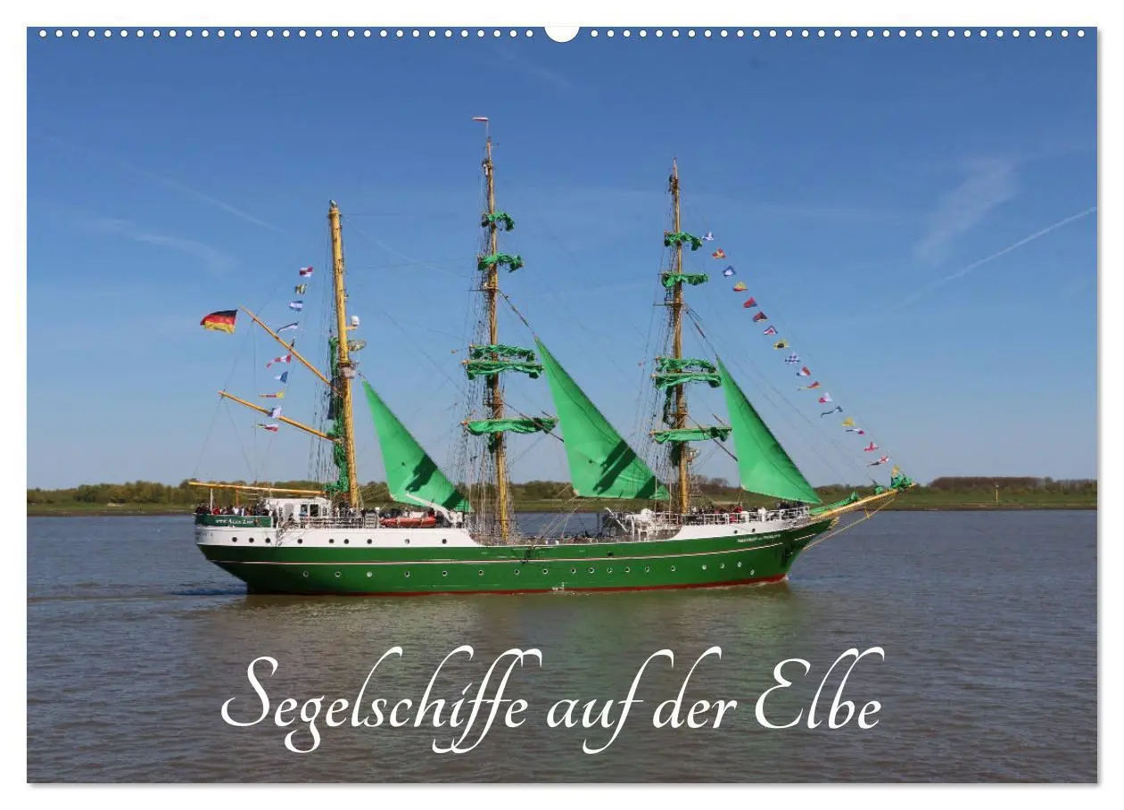 Cover: 9783457870778 | Segelschiffe auf der Elbe (Wandkalender 2026 DIN A2 quer), CALVENDO...