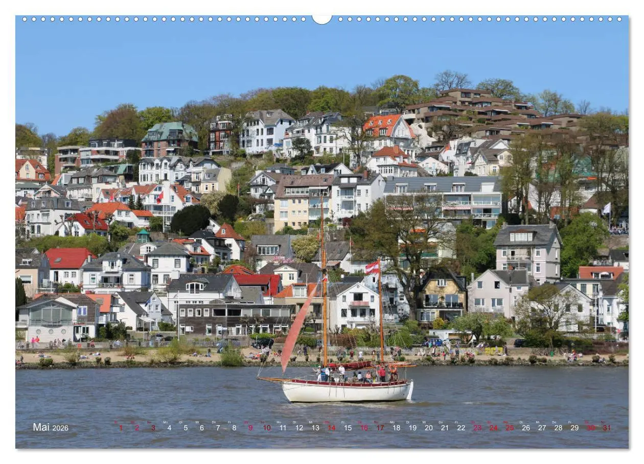 Bild: 9783457870778 | Segelschiffe auf der Elbe (Wandkalender 2026 DIN A2 quer), CALVENDO...
