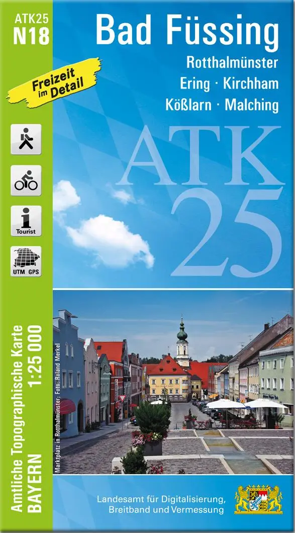 Cover: 9783987760778 | ATK25-N18 Bad Füssing (Amtliche Topographische Karte 1:25000) | 2024