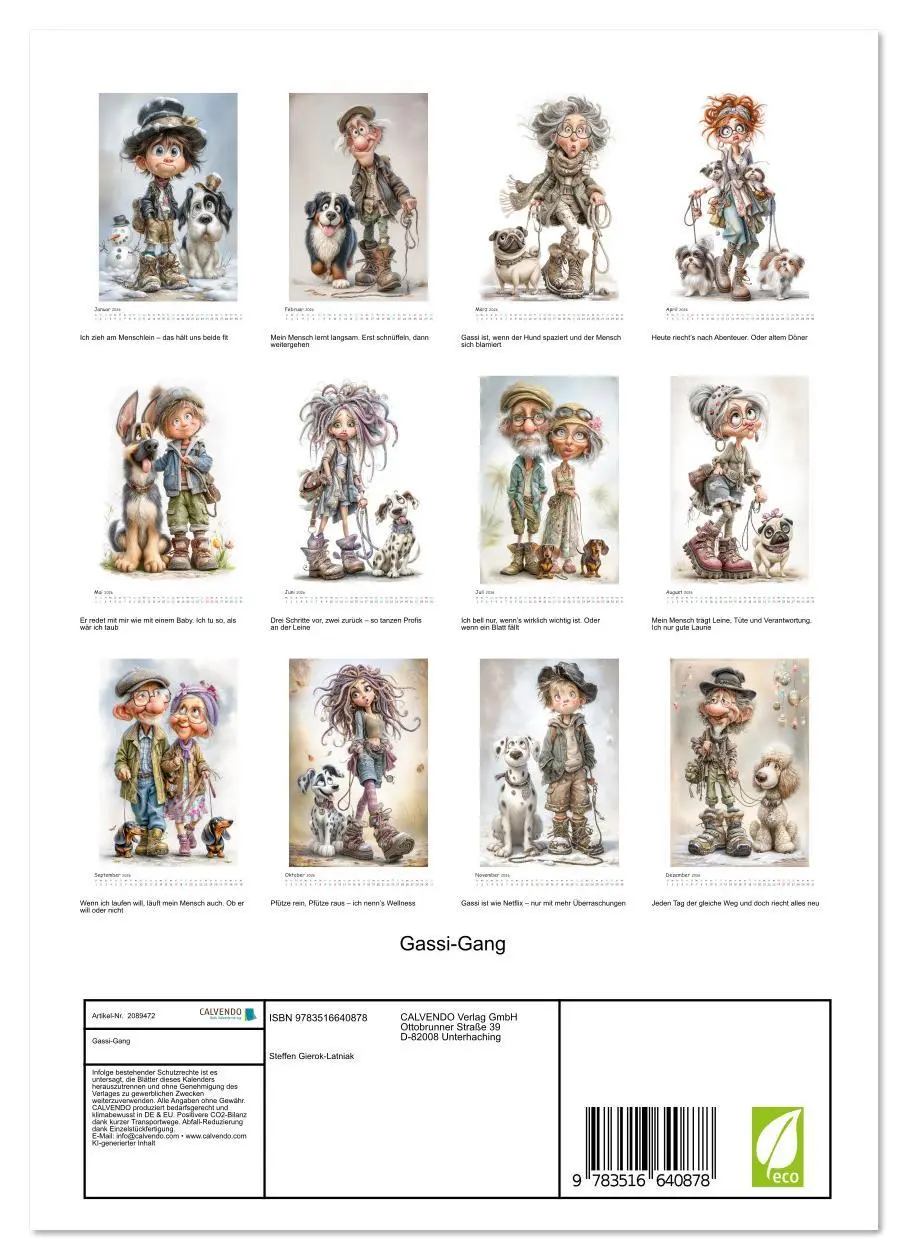 Bild: 9783516640878 | Gassi-Gang (Wandkalender 2026 DIN A4 hoch), CALVENDO Monatskalender